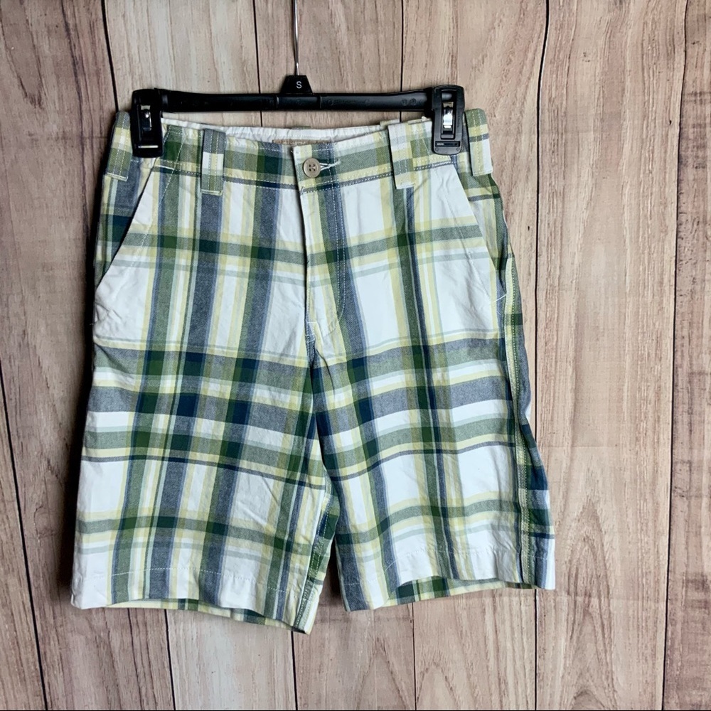 NWT Arizona Adjustable Waist Plaid Shorts Boy 10H